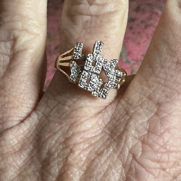 14k Diamond Ring “ I Love You” - Picture 5 of 5